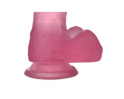 Розовый фаллос Jelly Studs Crystal Dildo Small 15,5 см, Ø 3,5 см-foto3