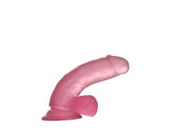 Розовый фаллос Jelly Studs Crystal Dildo Small 15,5 см, Ø 3,5 см-foto9