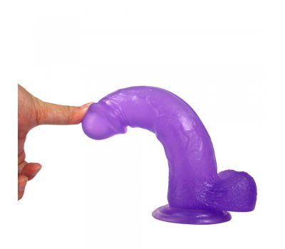 Фаллос на присоске Jelly Studs Crystal Dildo Large фиолетовый Фаллос на присоске Jelly Studs Crystal Dildo Large фиолетовый