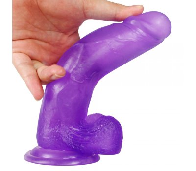 Фаллос на присоске Jelly Studs Crystal Dildo Large фиолетовый Фаллос на присоске Jelly Studs Crystal Dildo Large фиолетовый