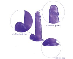 Фаллос на присоске Jelly Studs Crystal Dildo Large фиолетовый-foto4