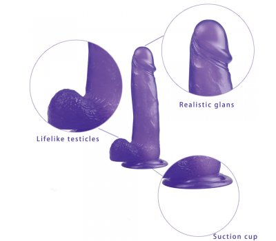 Фаллос на присоске Jelly Studs Crystal Dildo Large фиолетовый Фаллос на присоске Jelly Studs Crystal Dildo Large фиолетовый