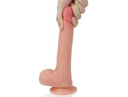 Фаллоимитатор на присоске с мошонкой in Dual layered Liquid Silicone Nature Cock 20,5 см, Ø 3,5 см-foto11