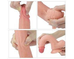 Фаллоимитатор на присоске с мошонкой in Dual layered Liquid Silicone Nature Cock 20,5 см, Ø 3,5 см-foto6