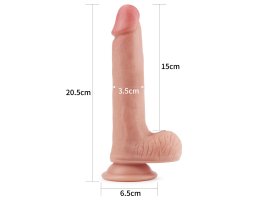 Фаллоимитатор на присоске с мошонкой in Dual layered Liquid Silicone Nature Cock 20,5 см, Ø 3,5 см-foto7