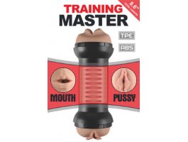 Мастурбатор двойной Traning Master Вагина и Ротик 22 см, Ø 6 см-foto2