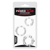 Набор колец прозрачных Power Plus Triple Beaded Ring Set Ø 3, 3.2, 3.5