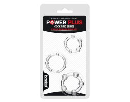Набор колец прозрачных Power Plus Triple Beaded Ring Set Ø 3, 3.2, 3.5