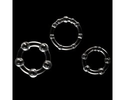 Набор колец прозрачных Power Plus Triple Beaded Ring Set Ø 3, 3.2, 3.5-foto3