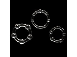 Набор колец прозрачных Power Plus Triple Beaded Ring Set Ø 3, 3.2, 3.5-foto3
