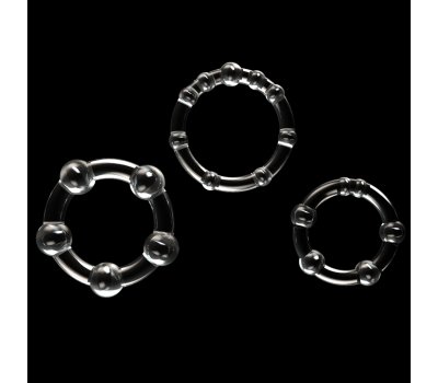Набор колец прозрачных Power Plus Triple Beaded Ring Set Ø 3, 3.2, 3.5 Набор колец прозрачных Power Plus Triple Beaded Ring Set Ø 3, 3.2, 3.5