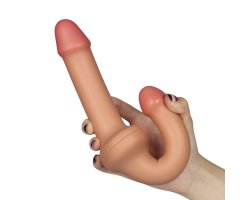 Двусторонний фаллоимитатор-страпон телесный-foto2