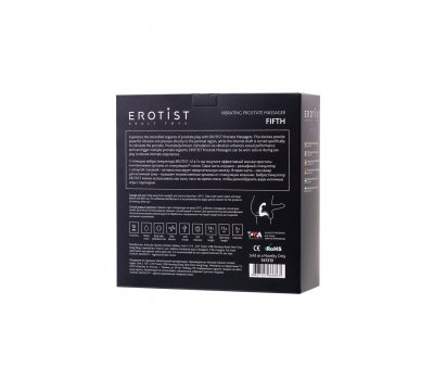 Перезаряжаемый стимулятор простаты Erotist Fifth черного цвета Перезаряжаемый стимулятор простаты Erotist Fifth черного цвета