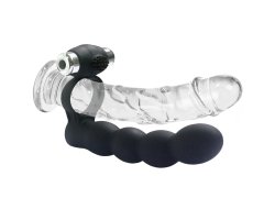Виброкольцо для двойного проникновения Trinity Fun - Lover's Beads черное-foto5
