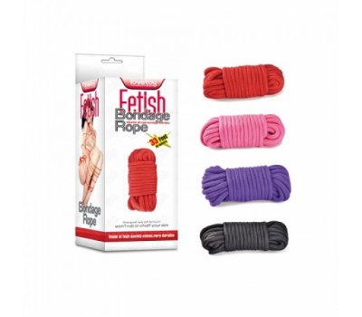 Розовая веревка для бондажа Fetish Bondage Rope 10 м Розовая веревка для бондажа Fetish Bondage Rope 10 м