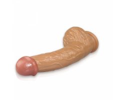 Реалистичный вибратор на присоске с розовой головкой Real Extreme Extra Girth 22 см, Ø 4,8 см-foto6
