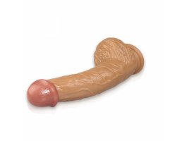 Реалистичный вибратор на присоске с розовой головкой Real Extreme Extra Girth 22 см, Ø 4,8 см-foto6