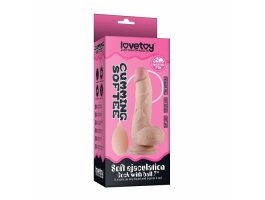 Фаллос с мошонкой Soft Ejaculation Cock с имитацией семяизвержения 17,8см, Ø 4,4см-foto4
