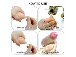 Фаллос с мошонкой Soft Ejaculation Cock с имитацией семяизвержения 17,8см, Ø 4,4см-foto3