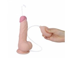 Фаллос с мошонкой Soft Ejaculation Cock с имитацией семяизвержения 17,8см, Ø 4,4см-foto2