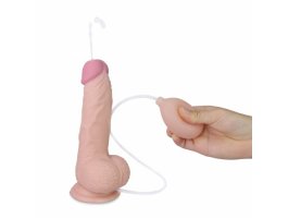 Фаллос с мошонкой Soft Ejaculation Cock с имитацией семяизвержения 17,8см, Ø 4,4см-foto2
