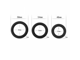 Набор из 3 эрекционных колец Power Plus Soft Silicone Snug Ring черные-foto3