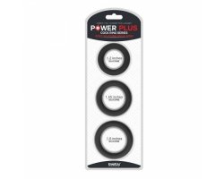Набор из 3 эрекционных колец Power Plus Soft Silicone Snug Ring черные Набор из 3 эрекционных колец Power Plus Soft Silicone Snug Ring черные