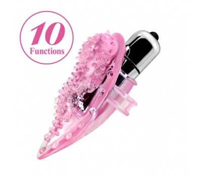 Розовый вибратор для клитора Finger Vibrator