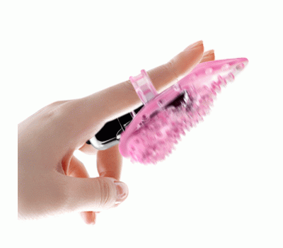 Розовый вибратор для клитора Finger Vibrator