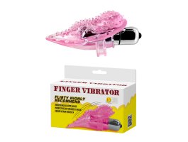 Розовый вибратор для клитора Finger Vibrator