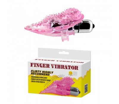 Розовый вибратор для клитора Finger Vibrator