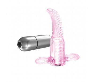 Вибро-насадка на палец Vibro Finger, розовая