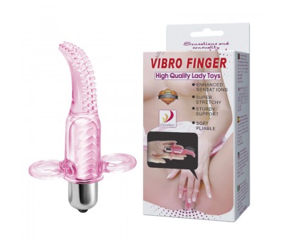 Вибро-насадка на палец Vibro Finger, розовая