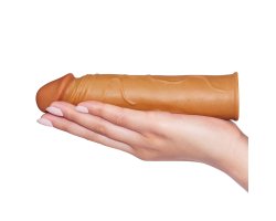Насадка на пенис мулат Super-Realistic Penis Extension Sleeve, 16,5 см, Ø 3 см-foto2