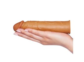 Насадка на пенис мулат Super-Realistic Penis Extension Sleeve, 16,5 см, Ø 3 см-foto2