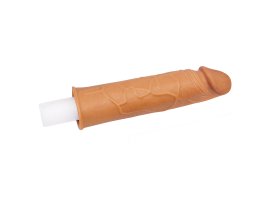 Насадка на пенис мулат Super-Realistic Penis Extension Sleeve, 16,5 см, Ø 3 см-foto4