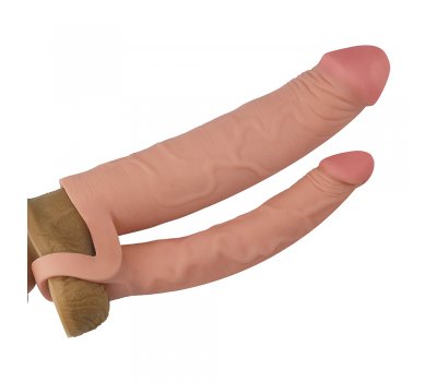 Удлиняющая насадка для двойного проникновения Pleasure X Tender Double, 20 см и 16 см Удлиняющая насадка для двойного проникновения Pleasure X Tender Double, 20 см и 16 см