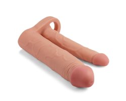 Удлиняющая насадка для двойного проникновения Pleasure X Tender Double, 20 см и 16 см-foto3