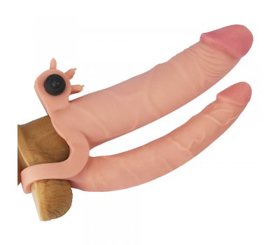 Удлиняющая вибронасадка для двойного проникновения Pleasure X Tender Vibrating Double, 18 см и 14 см Удлиняющая вибронасадка для двойного проникновения Pleasure X Tender Vibrating Double, 18 см и 14 см