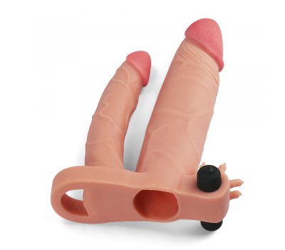 Удлиняющая вибронасадка для двойного проникновения Pleasure X Tender Vibrating Double, 18 см и 14 см Удлиняющая вибронасадка для двойного проникновения Pleasure X Tender Vibrating Double, 18 см и 14 см