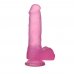 Розовый фаллос Jelly Studs Crystal Dildo Medium 17 см, Ø 3,5 см