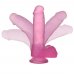 Розовый фаллос Jelly Studs Crystal Dildo Medium 17 см, Ø 3,5 см