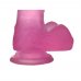 Розовый фаллос Jelly Studs Crystal Dildo Medium 17 см, Ø 3,5 см