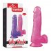 Розовый фаллос Jelly Studs Crystal Dildo Medium 17 см, Ø 3,5 см