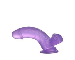 Фиолетовый фаллос Jelly Studs Crystal Dildo Small 15,5 см, Ø 3,5 см-foto7
