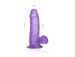 Фиолетовый фаллос Jelly Studs Crystal Dildo Small 15,5 см, Ø 3,5 см-foto10