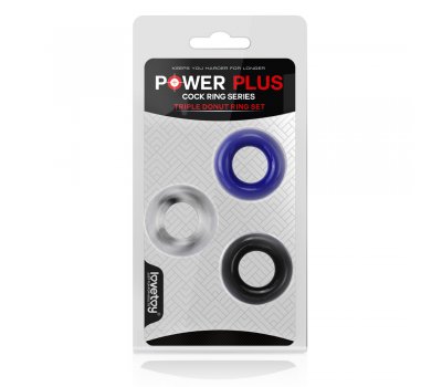 Набор из трех цветных колец Power Plus Triple Beaded Ring Set Ø 1,7 см Набор из трех цветных колец Power Plus Triple Beaded Ring Set Ø 1,7 см