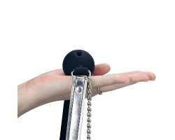 Черный кляп с зажимами для сосков Breathable Ball Gag-foto5