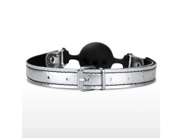 Черный кляп с зажимами для сосков Breathable Ball Gag-foto2