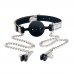 Черный кляп с зажимами для сосков Breathable Ball Gag Черный кляп с зажимами для сосков Breathable Ball Gag